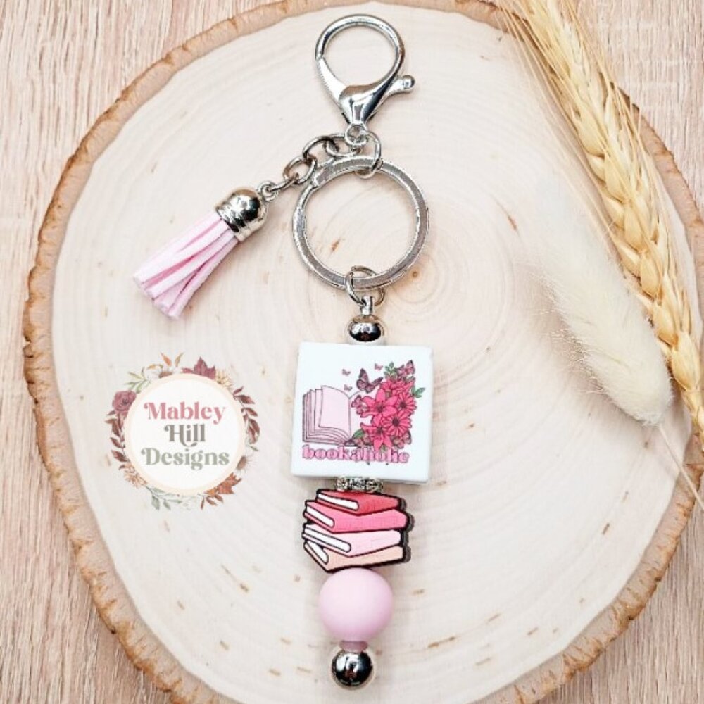 Bookaholic Keychain - Book Lovers Keychain - Gift for Book Lover - NEW!!
